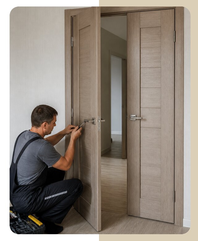 Установка двухстворчатой двери в Учалах от 6609 р. | ДвериЛегко-Члы